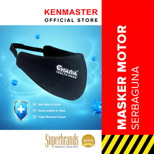 [EZM.2500312] Ghana Masker Serbaguna / Masker Motor HITAM