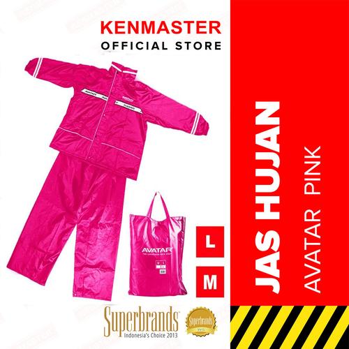 [EZM.2500444] Jas Hujan Set - Jaket Celana AVATAR Pink - Ukuran M