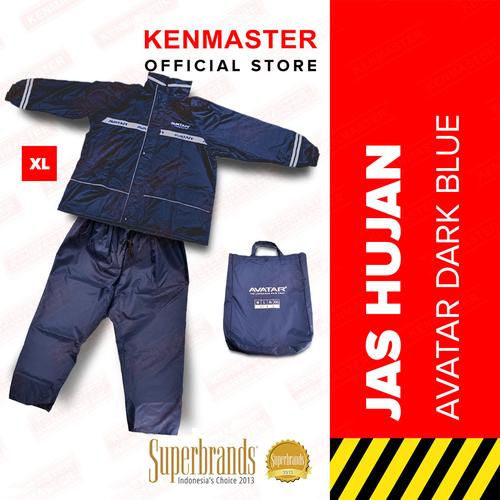 [EZM.2500450] Jas Hujan Set - Jaket Celana AVATAR Dark Blue - Ukuran XL