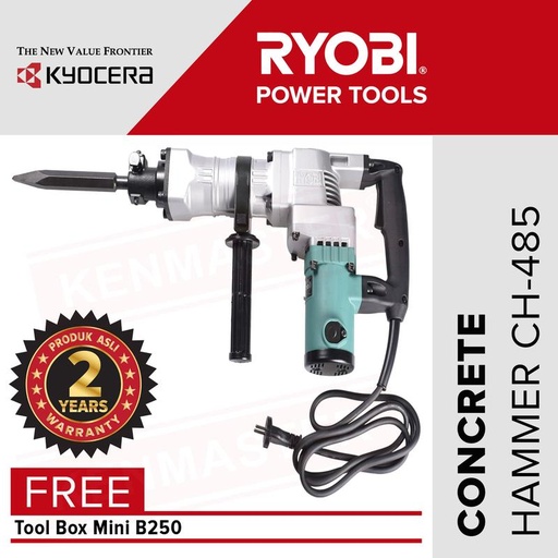 Ryobi Concrete Hammer CH-485 /Mesin Bobok FREE ToolBoxB250+Face Shield