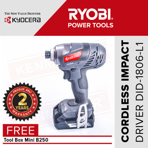 [EZM.2500482] Kyocera Bor Cordless Impact Driver DID 1806 L1 FREE ToolBox+FaceShield