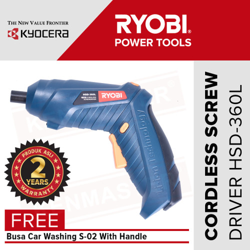 [EZM.2500483] Ryobi Cordless Screw Driver HSD-360L Mesin Bor FREE BusaS02+FaceShield