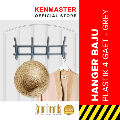 [EZM.2500698] Kenmaster Gantungan Baju - H15 Abu - Hanger Serbaguna