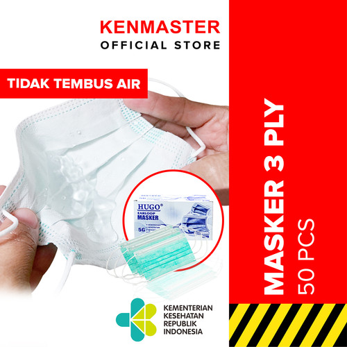 [EZM.2501272] Hugo Masker 3 Ply Kesehatan - Face Mask ISI 50 Pcs