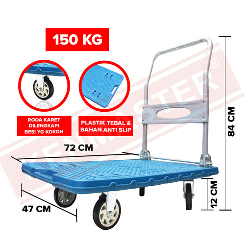 [EZM.2500725] Kenmaster Hand Truck Trolley 300KG KM4311 Troli Serbaguna Lipat dorong