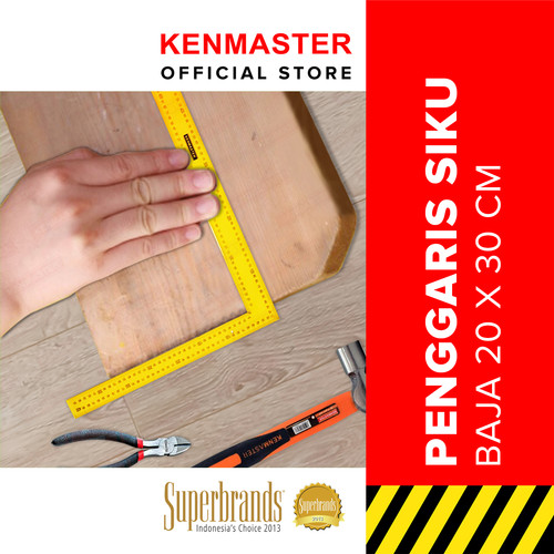[EZM.2500776] Kenmaster Penggaris Siku Baja 20 x 30 Cm - Penggaris Siku Tukang - PENG010