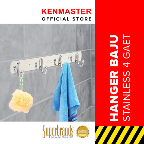 [EZM.2500803] Kenmaster Hanger Plat 4 Gaet JY274 - Hooks Bercabang 2 Besi Gantungan