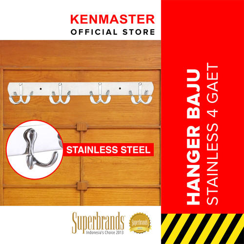 [EZM.2500804] Kenmaster Hanger Plat 4 Gaet JY270 - Hooks Bercabang 2 Besi Gantungan