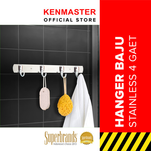 [EZM.2500806] Kenmaster Hanger Plat 4 Gaet JY201 - Hooks Besi Gantungan Multifungsi