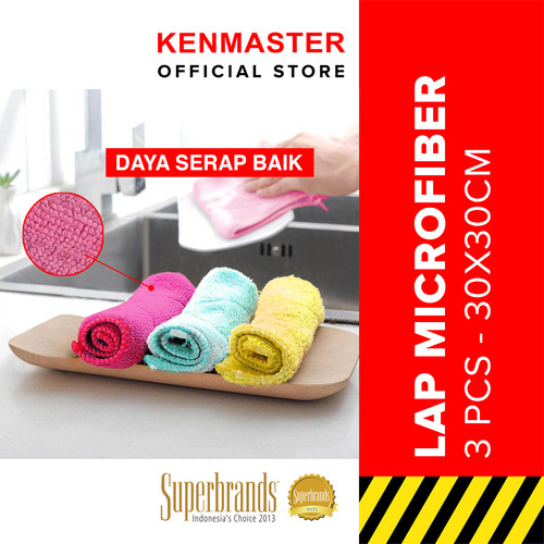 [EZM.2500901] KENT MICROFIBER CLOTH PK-30 ( isi 3 Pcs)