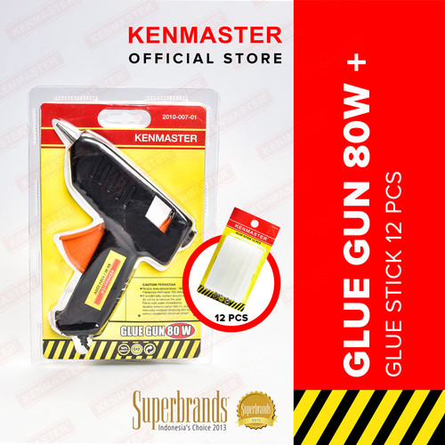 [EZM.2501005] Kenmaster Glue Gun 80 Wat dan Isi Lem Stick Besar 12 Pcs