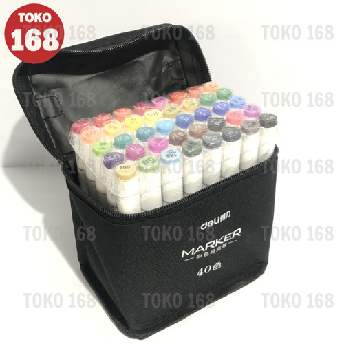 DELI Sketch Marker With Bag 40 Colors 70807-40 (SET)