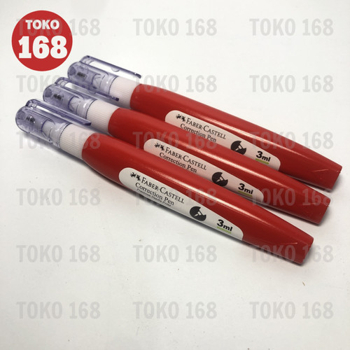 FABER CASTELL Correction Fluid/ Tipex Cair/Tipex Merah 3 ml (PCS)