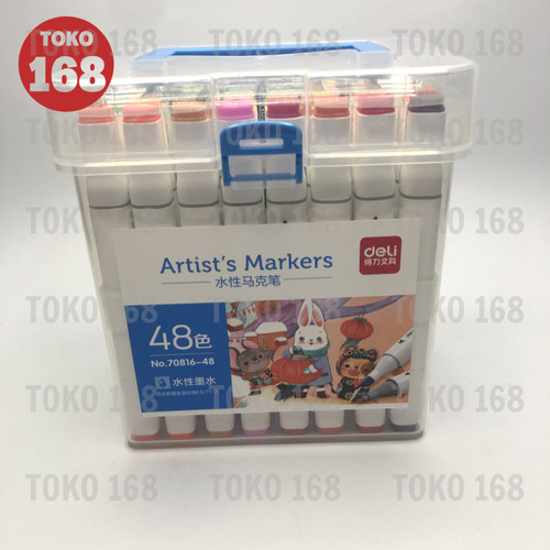 Deli Sketch/Water-based Marker/Spidol Sketsa 70816 48 Warna (SET)