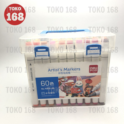 Deli Sketch/Water-based Marker/Spidol Sketsa 70816 60 Warna (SET)
