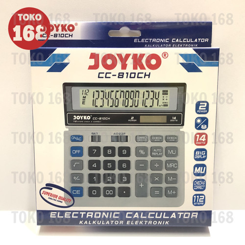JOYKO Calculator / Kalkulator Check Correct 14 Digit CC-810CH (PCS)