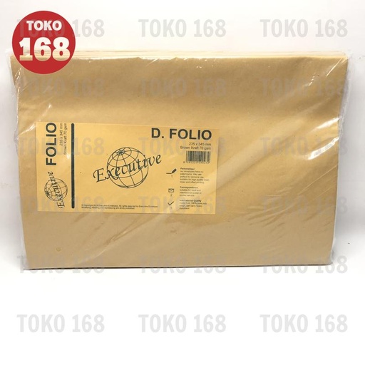 [EZO.6900186] EXECUTIVE Amplop Coklat / Brown Envelope Folio (PAK)