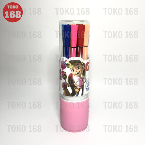 DELI Hexagonal Marker Pen/ Spidol Warna 12 Warna 7060-12 (SET)