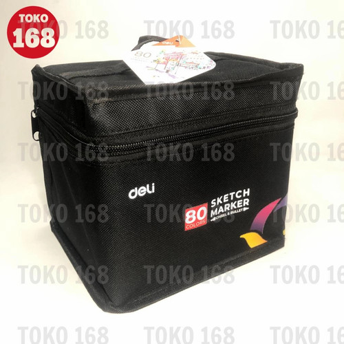 DELI Color Marker With Bag/Spidol Warna Dengan Tas 8 Wrn 70806-80 (SET