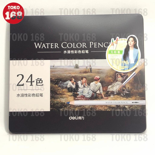 DELI Watercolor Pencil 24 Colors / 24 Warna 6521 (SET)