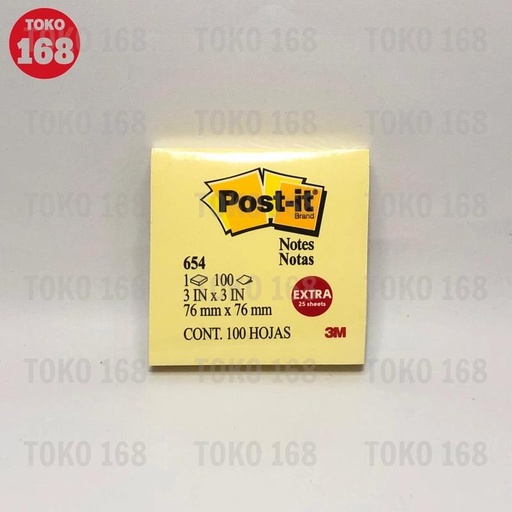 [EZO.6900285] 3M Post It Notes / Memo / Sticky Notes 654 (PAK BESAR)