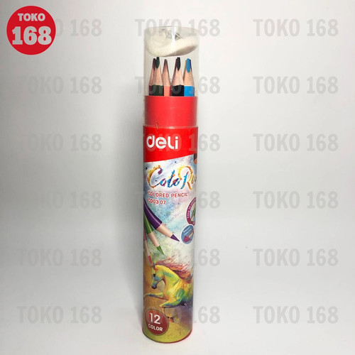 DELI Colored Pencil 12 Colors / Pensil Warna 12 Warna C00307 (TABUNG)