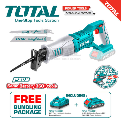 [EZM.8200138] TOTAL CORDLESS RECIPROCATING SAW / MESIN GERGAJI BATERAI TRSLI1151
