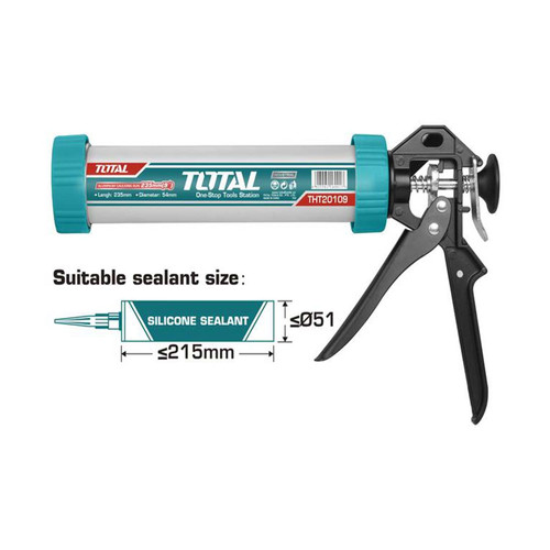 [EZM.8200151] TOTAL ALUMINUM CAULKING GUN / SEALING CAULKING GUN THT20109