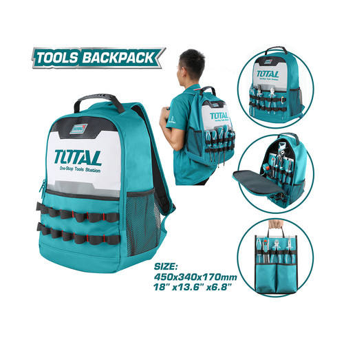 [EZM.8200464] TOTAL TOOLS BACKPACK / TAS RANSEL ALAT PERKAKAS TUKANG THBP0201