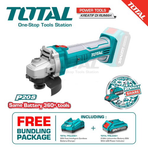 [EZM.8200215] TOTAL LITHIUM-ION ANGEL GRINDER / MESIN GERINDA TANGAN TAGLI1001