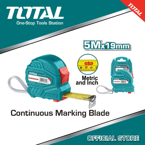 [EZM.8200274] TOTAL METERAN 5M/STEEL MEASURING TAPE - TMT126351
