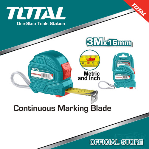 [EZM.8200275] TOTAL METERAN 3M/STEEL MEASURING TAPE - TMT126331