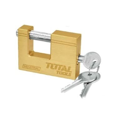 [EZM.8200282] TOTAL HEAVY DUTY BRASS BLOCK PADLOCK/GEMBOK KUNINGAN TLK32603