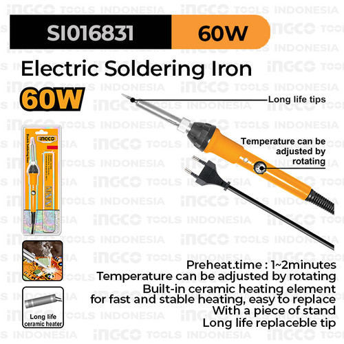 [EZM.8100217] Electric Solder Iron (60W) INGCO SI016831 Alat Patri Listrik 220V