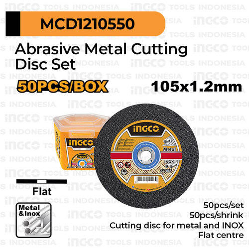 [EZM.8100227] Abrasive Metal Cutting Disc (4") INGCO MCD1210550 Mata Gerinda Potong
