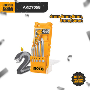 [EZM.8100369] 5-Pcs Glass Drill Bits (4-10mm) INGCO AKD7058 - Mata Bor Kaca Granit