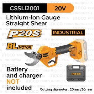 [EZM.8100372] P20S Brushless Shear INGCO CSSLI2001 - Gunting Dahan Ranting Baterai