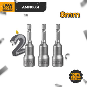 [EZM.8100375] 3-Pcs Magnetic Nut (10 mm) INGCO AMN1031 Adapter Converter Kunci Sok Mata Bor Roofing Rofing Rufing