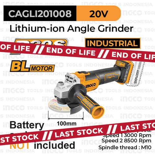 [EZM.8100377] P20S Brushless Angle Grinder (4") INGCO CAGLI1002 Gerinda Grenda Inch