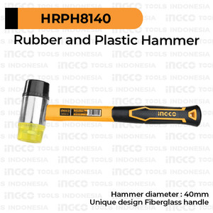 [EZM.8100694] Combo Hammer (40 mm) INGCO HRPH8140 - Palu Martil Karet Nylon Plastik
