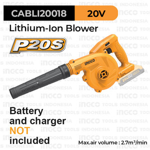 [EZM.8100401] P20S Cordless Hand Blower INGCO CABLI20018 - Mesin Tiup Daun Pet Dryer