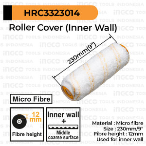 [EZM.8100417] Roll Refill Interior (9"/230 mm) INGCO HRC3323014 - Isi Bulu Rol Cat