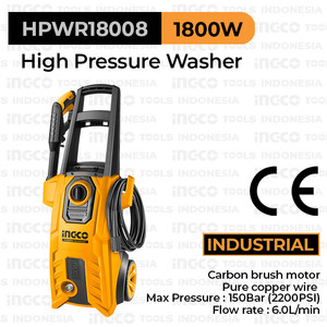 [EZM.8100705] Jet Cleaner (150 Bar) INGCO HPWR18008 - Mesin Pompa Cuci Steam Pressure Washer Mobil Motor Taman