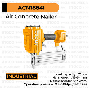 [EZM.8100441] Air Concrete Nailer (18-64 mm) INGCO ACN18641 Paku Tembak Tembok Beton