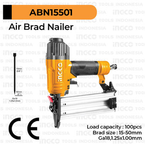 [EZM.8100442] Air Brad Nailer (15-50 mm) INGCO ABN15501 Paku Tembak Angin Pneumatic