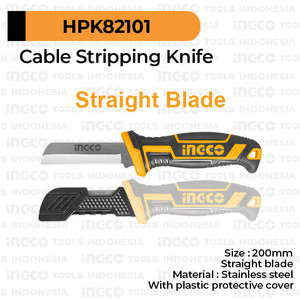 [EZM.8100472] Cable Stripping Knife (Straight 8) INGCO HPK82101 Pisau Lurus Kupas Pengupas Kabel Stainless Steel