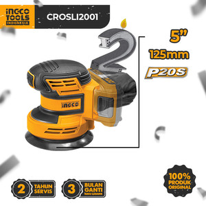 [EZM.8100516] P20S Cordless Random Orbital Sander (5") INGCO CROSLI2001 Mesin Amplas