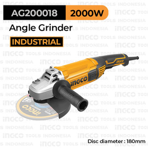 [EZM.8100519] Angle Grinder (7"/180mm) INGCO AG200018 - Mesin Gerinda Tangan 7 Inch