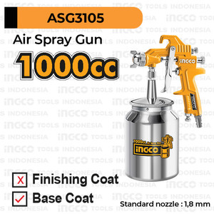 [EZM.8100528] Air Spray Gun (Wide Nozzle) 1000 ml INGCO ASG3105 - Cat Semprot Paint