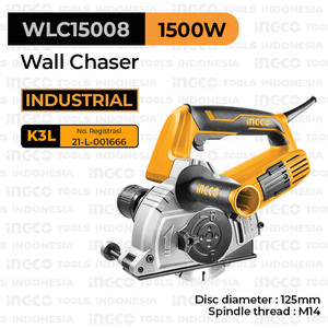 [EZM.8100530] Wall Chaser (1500W) INGCO WLC15008 Mesin Bobok Pahat Ukir Jalur Pipa Listrik Air Tembok